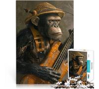 Puzzles 1000 pièces pour Adolescents Ambiance Jazz Ape Jouets de Jeu pour Cadeau Familial Décoration d'intérieur 52x38cm