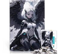 Puzzles 1000 pièces pour Adolescents Ange Diable Blanc Jouets éducatifs d'apprentissage est idéal comme Cadeau pour Toute la Famille 52x38cm