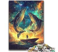 Puzzles 1000 pièces pour Adolescents, Animaux, Baleines, Jeu Familial, Anti-Stress, défi Difficile, adapté aux Couples, 50x75cm