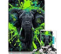 Puzzles 1000 pièces pour Adolescents, Animaux, éléphants, 1000 pièces pour Adultes, Jeu Familial Anti-Stress, défi Difficile, adapté aux Couples (Taille 38x26cm)