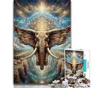 Puzzles 1000 pièces pour Adolescents, Animaux psychédéliques, éléphant, Aide Le Cerveau à exercer, Jouets addictifs pour cultiver la Patience, décoration Parfaite 38x26cm