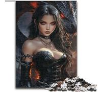 Puzzles 1000 pièces pour Adolescents, Anime Dragon Girl, Jeu Familial Anti-Stress, défi Difficile, renforce l'amour Entre Couples (Taille 50x75cm)