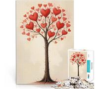 Puzzles 1000 pièces pour Adolescents Arbre de Coeur d'amour Romantique Jouets de Jeu est idéal comme Cadeau pour Toute la Famille 50x70cm