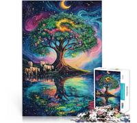 Puzzles 1000 pièces pour Adolescents Arbre de Vie du Ciel étoilé Jeu intellectuel Jouet Car C'est Un pour Toute la Famille 52x38cm
