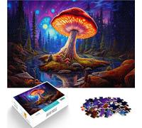 Puzzles 1000 pièces pour Adolescents Arbres à Champignons psychédéliques Casse-tête Car C'est Un pour Toute la Famille 75x50cm
