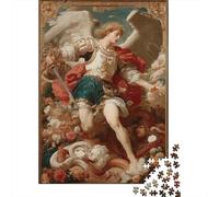 Puzzles 1000 Pièces pour Adolescents Archangel Michael Guardian of Heaven -1 Puzzles pour Adolescents, Jouets, Décoration Murale, Cadeaux pour Femmes, Cadeau d'anniversaire, Cadeaux, 70x50cm/1000pcs