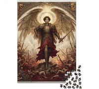 Puzzles 1000 Pièces pour Adolescents Archangel Michael Guardian of Heaven Puzzles pour Adolescents, Jouets, Décoration Murale, Cadeaux pour Femmes, Cadeau d'anniversaire, Cadeaux, 52x38cm/1000pcs