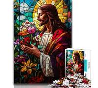 Puzzles 1000 pièces pour Adolescents, Art de Jésus, Jeu Stimulant et éducatif en Famille pour Anniversaire et Noël (75x50cm)