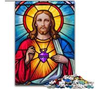 Puzzles 1000 pièces pour Adolescents Art de Jésus, pour Les 14 Ans et Plus Un Jeu Stimulant à Offrir à Toute la Famille et aux Amis (Taille 26x38cm)