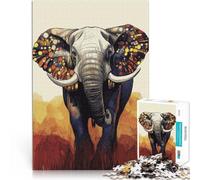 Puzzles 1000 pièces pour Adolescents Art de l'éléphant Compétition de Vitesse Manuelle Renforcer l'amour Entre Les Couples 75x50cm