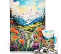 Puzzles 1000 pièces pour Adolescents Art des Montagnes d'été Séjour Anti-Stress pour Tuer Le Temps Une œuvre d'art 38x26cm