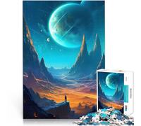 Puzzles 1000 pièces pour Adolescents Art des Montagnes et des planètes défi éducatif Jeu éducatif pour Anniversaire, Noël 50x70cm