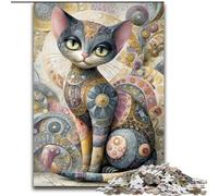 Puzzles 1000 pièces pour Adolescents, Art du Chat, Jouet éléphant, Jeu intellectuel, Cadeau d'anniversaire, décoration Murale pour Les 14 Ans et Plus (Taille 26x38cm)
