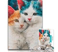Puzzles 1000 pièces pour Adolescents, Art Fantastique, Chat, Jeux Amusants en Famille, activités Amusantes à la Maison, Cadeau d'anniversaire, Cadeaux de Voyage (75x50cm)