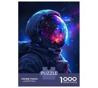 Puzzles 1000 Pièces pour Adolescents Astronaut Helmet in Space Puzzles pour Adultes - Décoration Murale - Analyse Et Logique - Stimule Le Cerveau 38x26cm/1000pcs