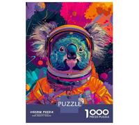 Puzzles 1000 Pièces pour Adolescents Astronaut Space Koala Puzzles pour Adultes - Jeux De Construction - Découpe De Précision - Stimule Le Cerveau 70x50cm/1000pcs
