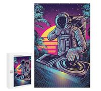 Puzzles 1000 pièces pour adolescents Astronaute DJ dans l'espace Puzzles pour adultes Jeux de relaxation UNE œuvre d'art pour anniversaire, Noël 1000 pièces