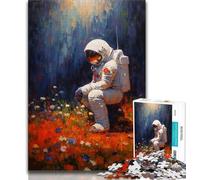 Puzzles 1000 pièces pour Adolescents Astronaute en prière, Jeux Amusants en Famille, activités Amusantes à la Maison, Cadeau d'anniversaire, Cadeaux de Voyage (75x50cm)