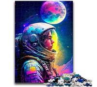 Puzzles 1000 pièces pour Adolescents, astronautes, colorés, Difficiles à réaliser, mais Amusants et Humoristiques, Cadeau d'anniversaire, décoration Murale 38x26cm