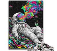Puzzles 1000 pièces pour Adolescents, astronautes psychédéliques, Jouets éducatifs, décoration intérieure Unique et Cadeaux pour Les Enfants de 14 Ans et Plus, 26x38cm