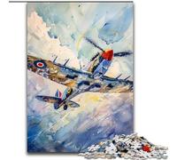 Puzzles 1000 pièces pour Adolescents Avion Spitfire, Jouets éducatifs et Anti-Stress pour l'interaction Parent-Enfant (Taille 50x75cm)