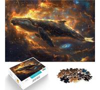 Puzzles 1000 pièces pour Adolescents Baleine Spatiale Volant avec des étoiles Jeux éducatifs Idées Cadeaux 38x26cm