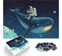Puzzles 1000 pièces pour Adolescents Baleine, Vous rejoignez Le Voyage spatial0 Jeux de détente décoration Murale 52x38cm