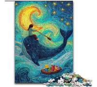 Puzzles 1000 pièces pour Adolescents Baleines dans Le Ciel Nocturne, Chaque pièce est Unique - Jeu Familial Stimulant pour Les 14 Ans (Taille 26x38cm)