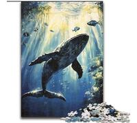 Puzzles 1000 pièces pour Adolescents Baleines de l'océan, Jeu Familial Anti-Stress, défi Difficile, Une œuvre d'art pour Les 14 Ans et Plus (Taille 50x75cm)