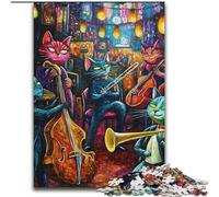 Puzzles 1000 pièces pour Adolescents, Band Cats, entraînez Votre Cerveau et Vos Mains Cadeaux d'anniversaire et Cadeaux Uniques pour Les 14 Ans et Plus (Taille 26x38cm)