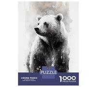 Puzzles 1000 Pièces pour Adolescents Bear Black Puzzles pour Adolescents, Jouets, Décoration Murale, Cadeaux pour Femmes, Cadeau d'anniversaire, Cadeaux, 52x38cm/1000pcs