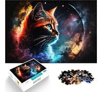 Puzzles 1000 pièces pour Adolescents Beau Chat Difficile à réaliser mais Amusant et Humoristique décoration Murale 75x50cm