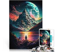 Puzzles 1000 pièces pour Adolescents Beau Paysage Jeu Familial Anti-Stress Défi Difficile avec Affiche et Feuille de Questions correspondantes 52x38cm