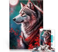 Puzzles 1000 pièces pour Adolescents Beauté Mythique Alpha Wolf Difficile et défi Chaque pièce est Unique - Jeu Familial Stimulant et Amusant 50x70cm