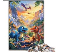 Puzzles 1000 pièces pour Adolescents, bébé Dinosaure, Jouets éducatifs, Jeux Anti-Stress, Interaction Parent-Enfant (Taille 26x38cm)