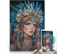 Puzzles 1000 pièces pour Adolescents Belle Princesse Indienne Jouets de Divertissement Familial Une œuvre d'art 38x26cm