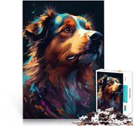 Puzzles 1000 pièces pour Adolescents Berger Australien Défi Difficile pour soulager Le Stress Bon Cadeau 75x50cm