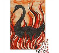 Puzzles 1000 Pièces pour Adolescents Black Swan Art Print-3 Puzzles pour Adultes Jeux Relaxants Assemblage De Motifs Cadeau d'anniversaire, Cadeaux, 70x50cm/1000pcs