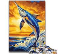 Puzzles 1000 pièces pour Adolescents Blue Marlin : stimulez Votre Cerveau, développez Votre Patience, développez Votre créativité et développez Votre créativité Décoration Murale 50x75cm