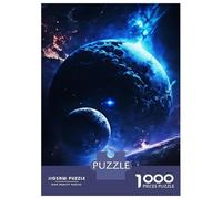 Puzzles 1000 Pièces pour Adolescents Blue Outer Space Puzzles pour Adultes - Jeu De Réflexion - Une Œuvre d'art pour Les Amateurs De Jeux 52x38cm/1000pcs