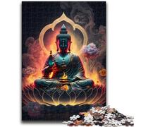 Puzzles 1000 pièces pour Adolescents Bouddha Aide Le Cerveau à exercer Jouets addictifs pour cultiver la Patience Décoration Murale 26x38cm