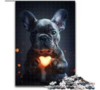 Puzzles 1000 pièces pour Adolescents, Bouledogue français affectueux, Jouet éducatif et décompressant, Cadeau d'anniversaire, décoration Murale (Taille 50x75cm)