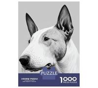Puzzles 1000 Pièces pour Adolescents Bull Terrier Drawing Dog Puzzles pour Adolescents, Jouets, Décoration Murale, Cadeaux pour Femmes, Cadeau d'anniversaire, Cadeaux, 38x26cm/1000pcs