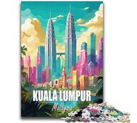 Puzzles 1000 pièces pour adolescents, cadeaux à Kuala Lumpur, Malaisie, pour les 14 ans et plus, jeu de quiz, activités amusantes à la maison, cadeau d'anniversaire, cadeaux de voyage (taille 38x52cm)