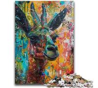 Puzzles 1000 pièces pour Adolescents, Cadeaux Alpaga Graffiti, Jeux de détente, Jeu éducatif pour Anniversaire, Noël, à partir de 14 Ans, 26x38cm