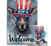 Puzzles 1000 pièces pour Adolescents, Cadeaux Âne américain, Jouets éducatifs, Anti-Stress, décoration d'intérieur Unique et Cadeaux (38x26cm)