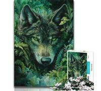 Puzzles 1000 pièces pour Adolescents, Cadeaux animaliers, Fantaisie, Loup, Anti-Stress, Vacances à la Maison, Passe-Temps, renforce l'amour Entre Couples, à partir de 14 Ans, 38x26cm