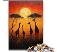 Puzzles 1000 pièces pour Adolescents, Cadeaux Animaux africains, Jouets Anti-Stress, Anniversaires et Cadeaux Uniques pour Les 14 Ans et Plus (Taille 50x75cm)