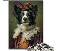 Puzzles 1000 pièces pour Adolescents, Cadeaux Animaux Border Collie, Jeu intellectuel pour renforcer l'amour Entre Couples à partir de 14 Ans (Taille 50x75cm)