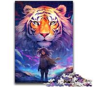 Puzzles 1000 pièces pour Adolescents, Cadeaux, Animaux colorés, Tigres, Puzzles pour Adultes, Jouets éducatifs, Jeux Anti-Stress, Cadeaux d'anniversaire Uniques (75x50cm)